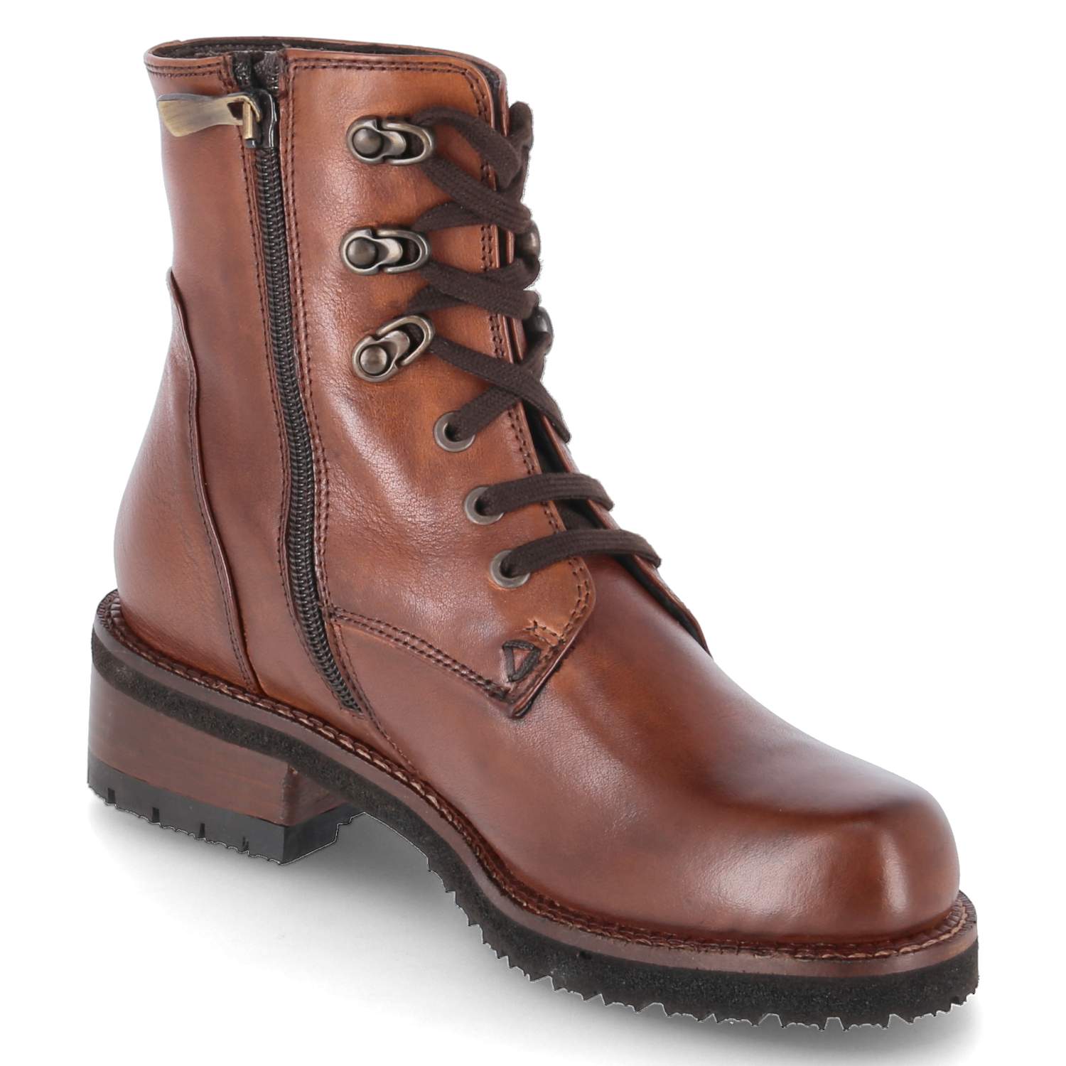 Schnürstiefeletten LYSI - ginger gianduia