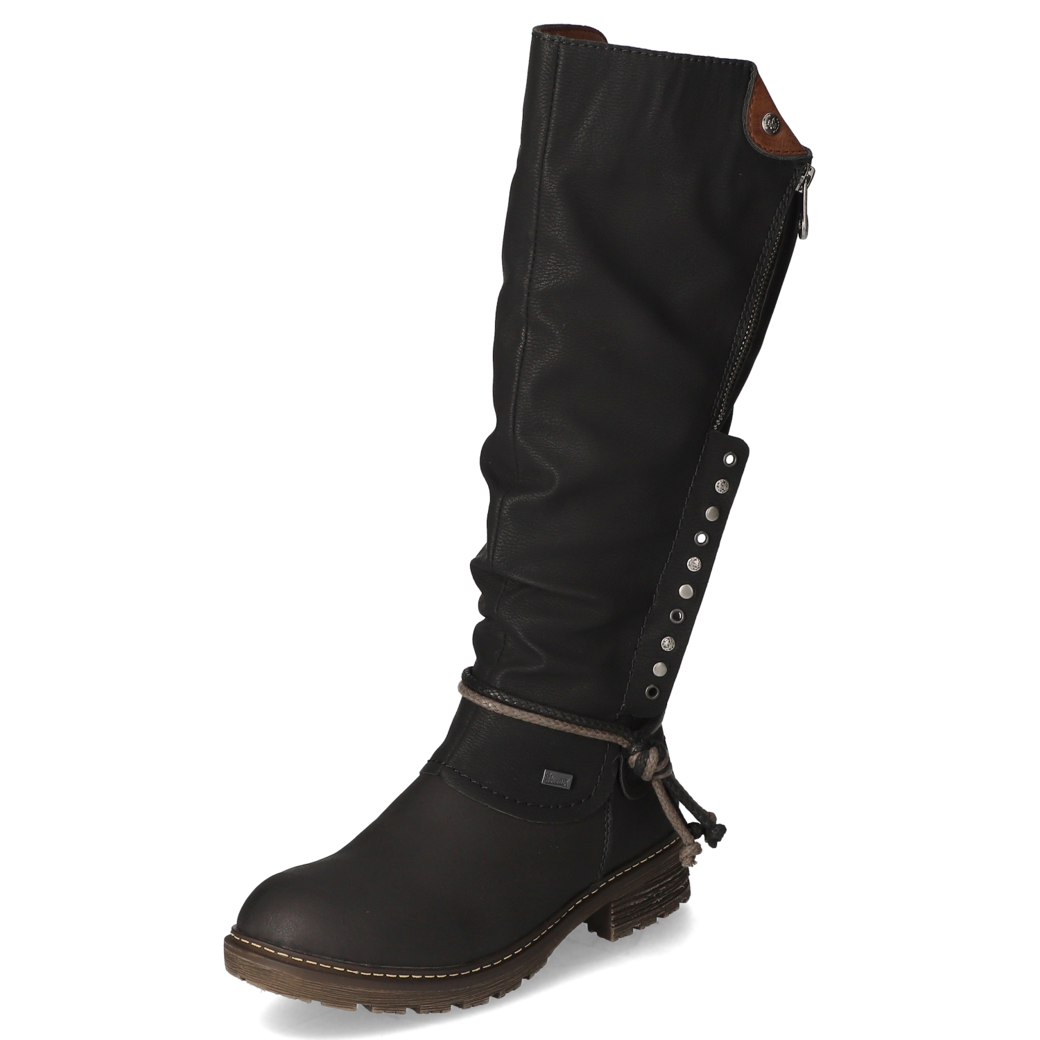 Winterstiefel - schwarz/schwarz/brandy