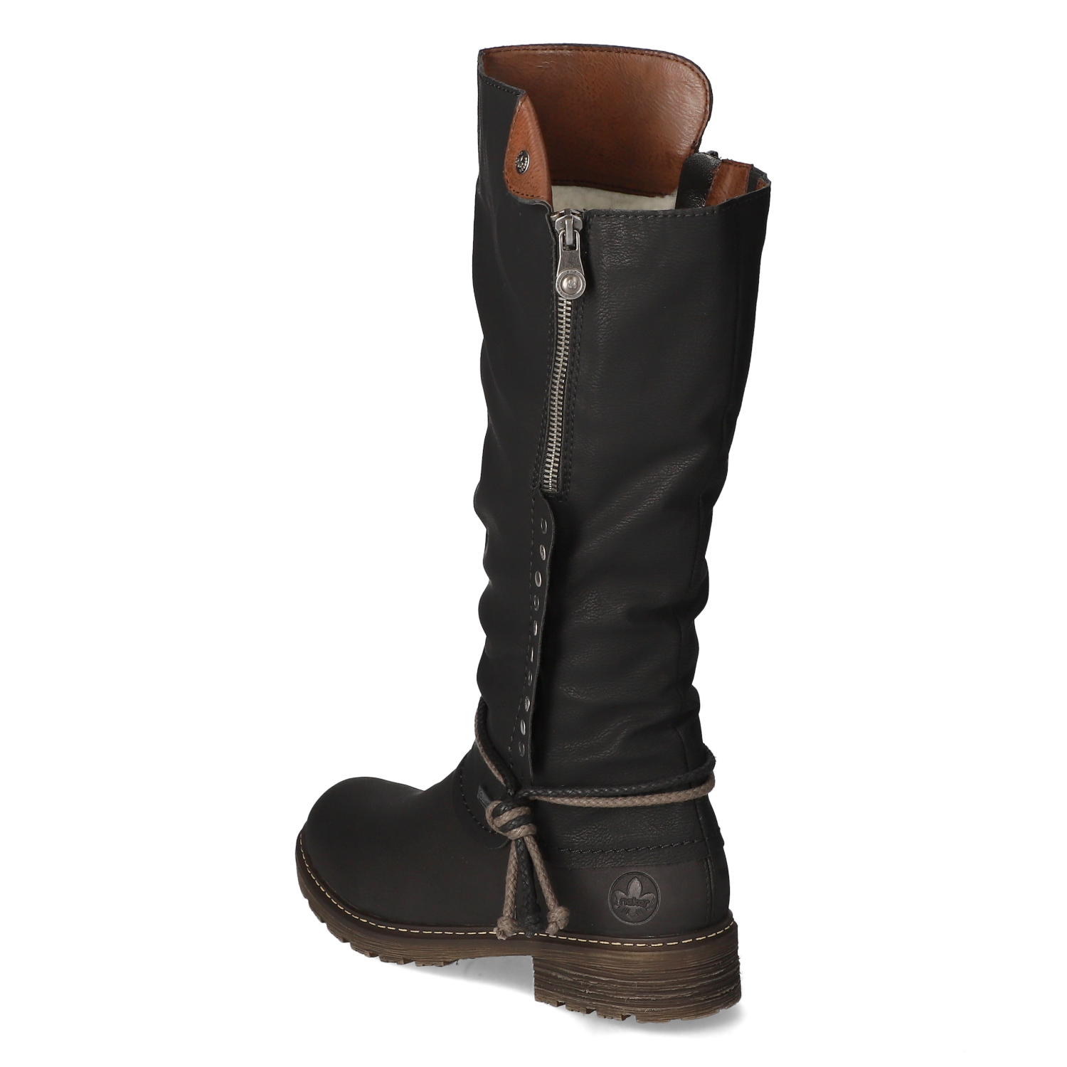 Winterstiefel - schwarz/schwarz/brandy