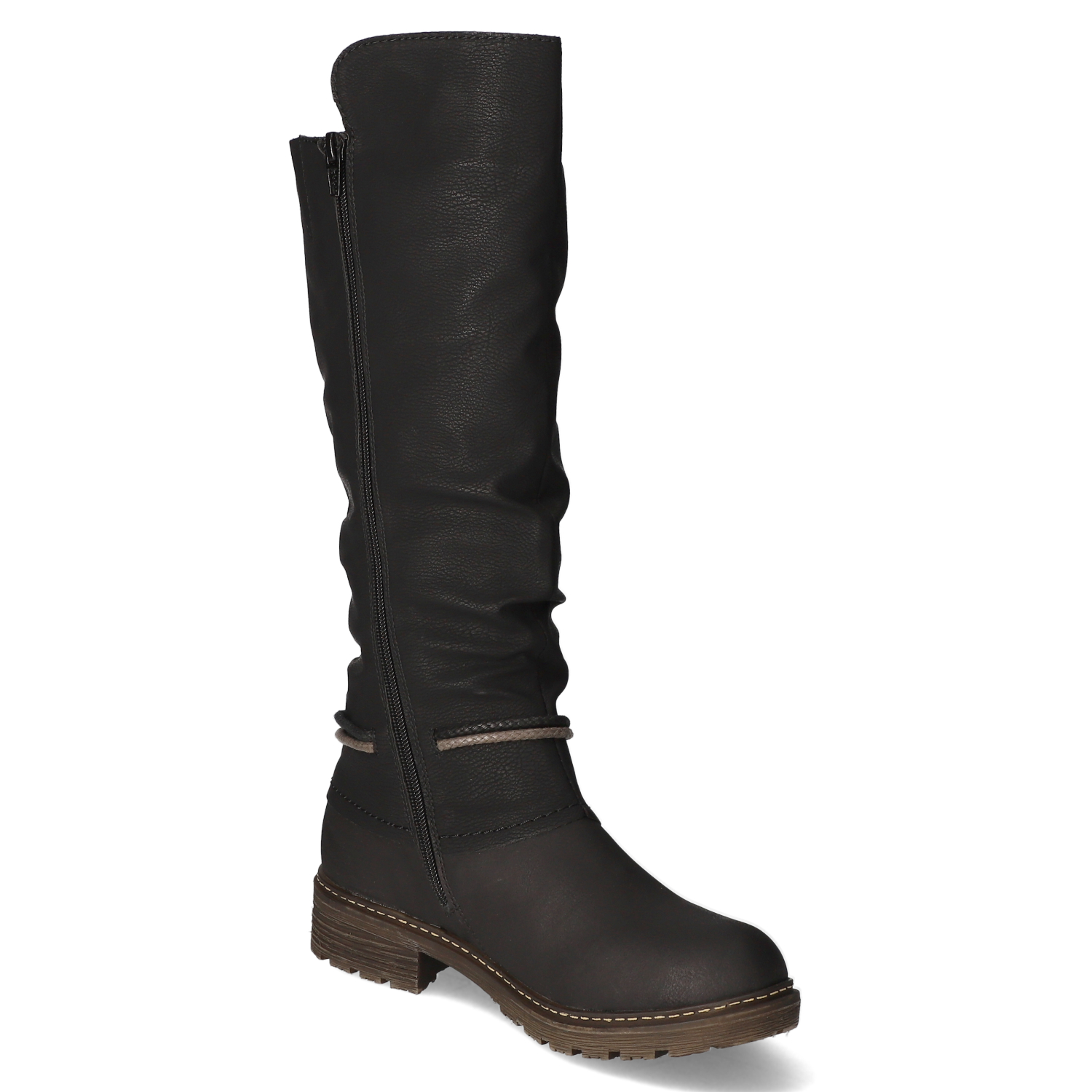 Winterstiefel - schwarz/schwarz/brandy