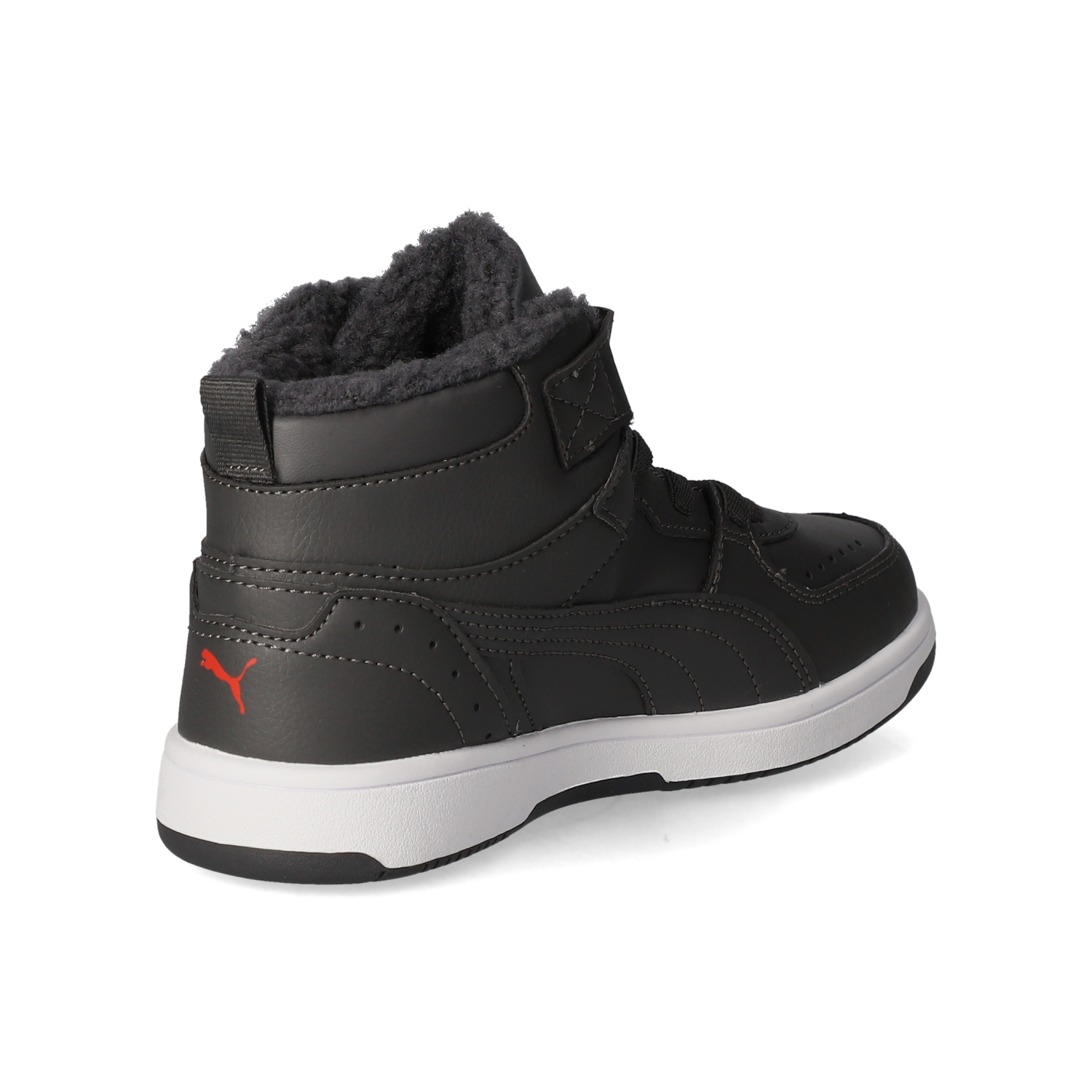 High Sneaker REBOUND JOY FUR - asphalt-high risk red