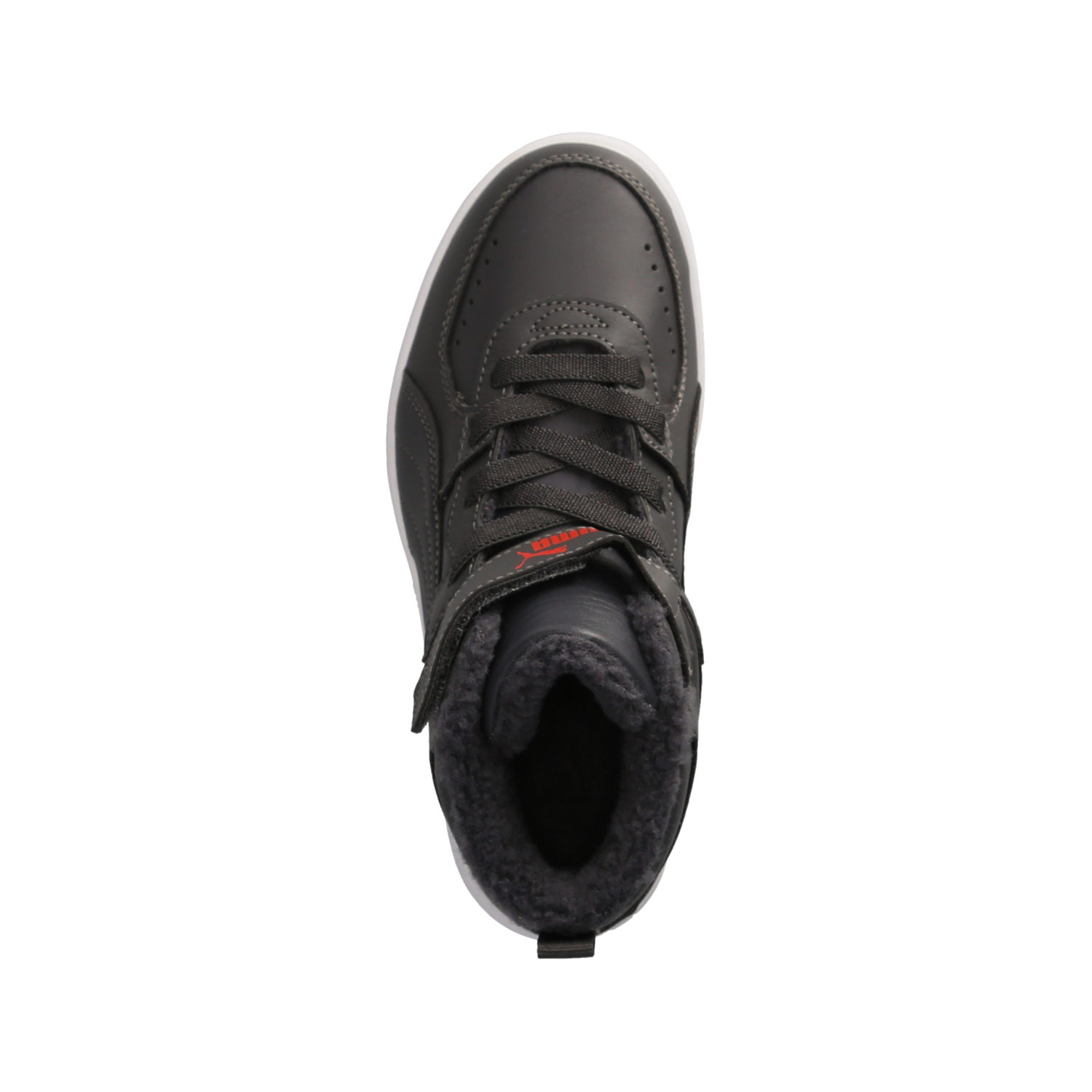 High Sneaker REBOUND JOY FUR - asphalt-high risk red