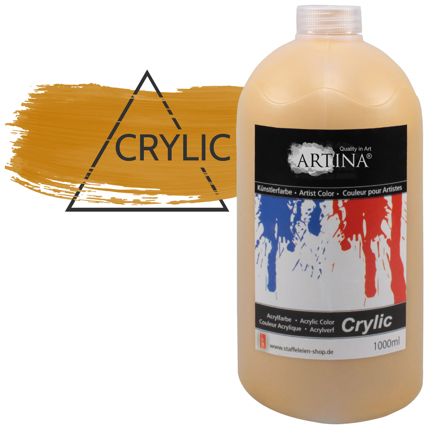 1000ml Artina Acrylic Paint Water Based Artist Acrylic Paint Bottle