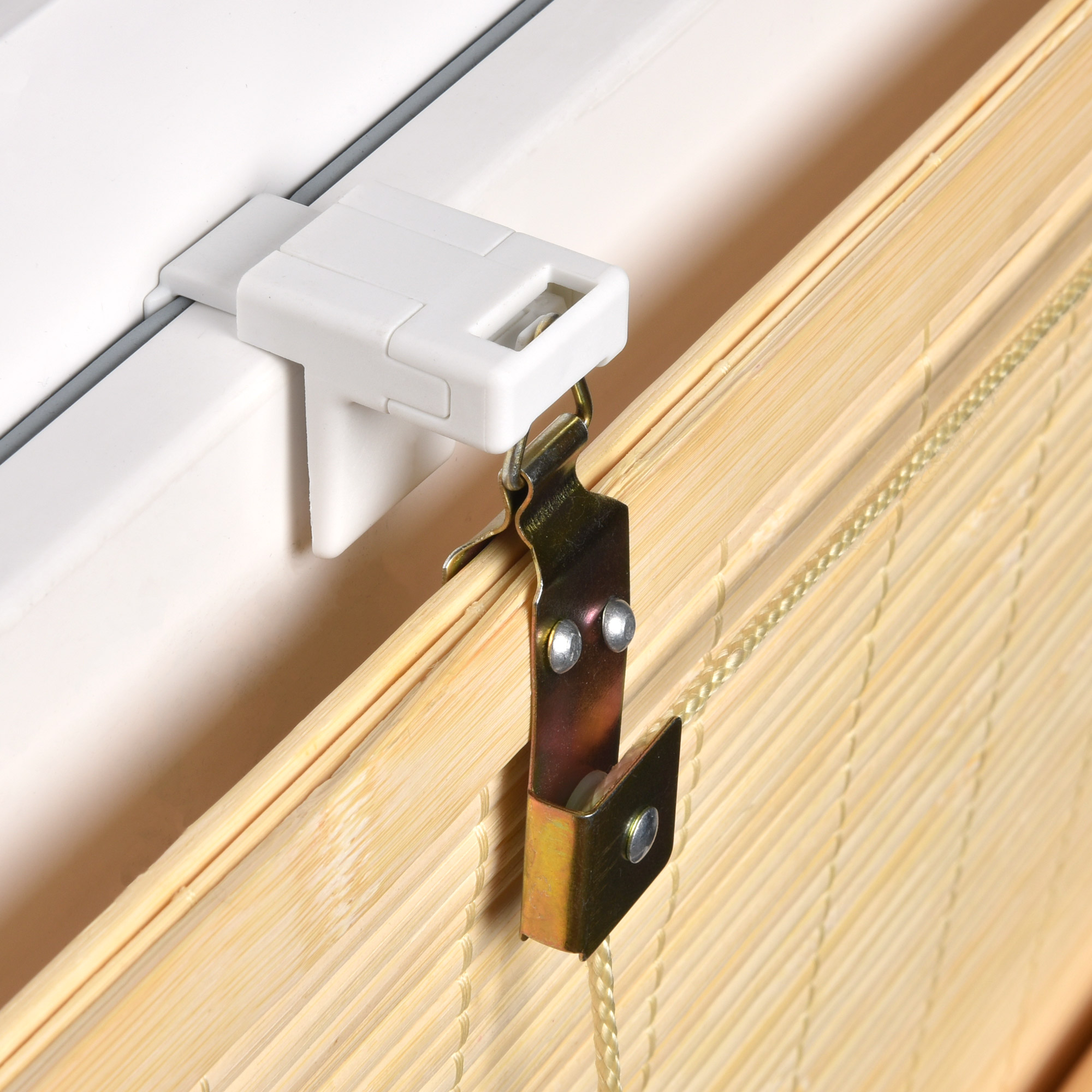 Sol Royal No Drilling Bamboo Window Blind + Clamping Brackets 220x90cm Nature eBay