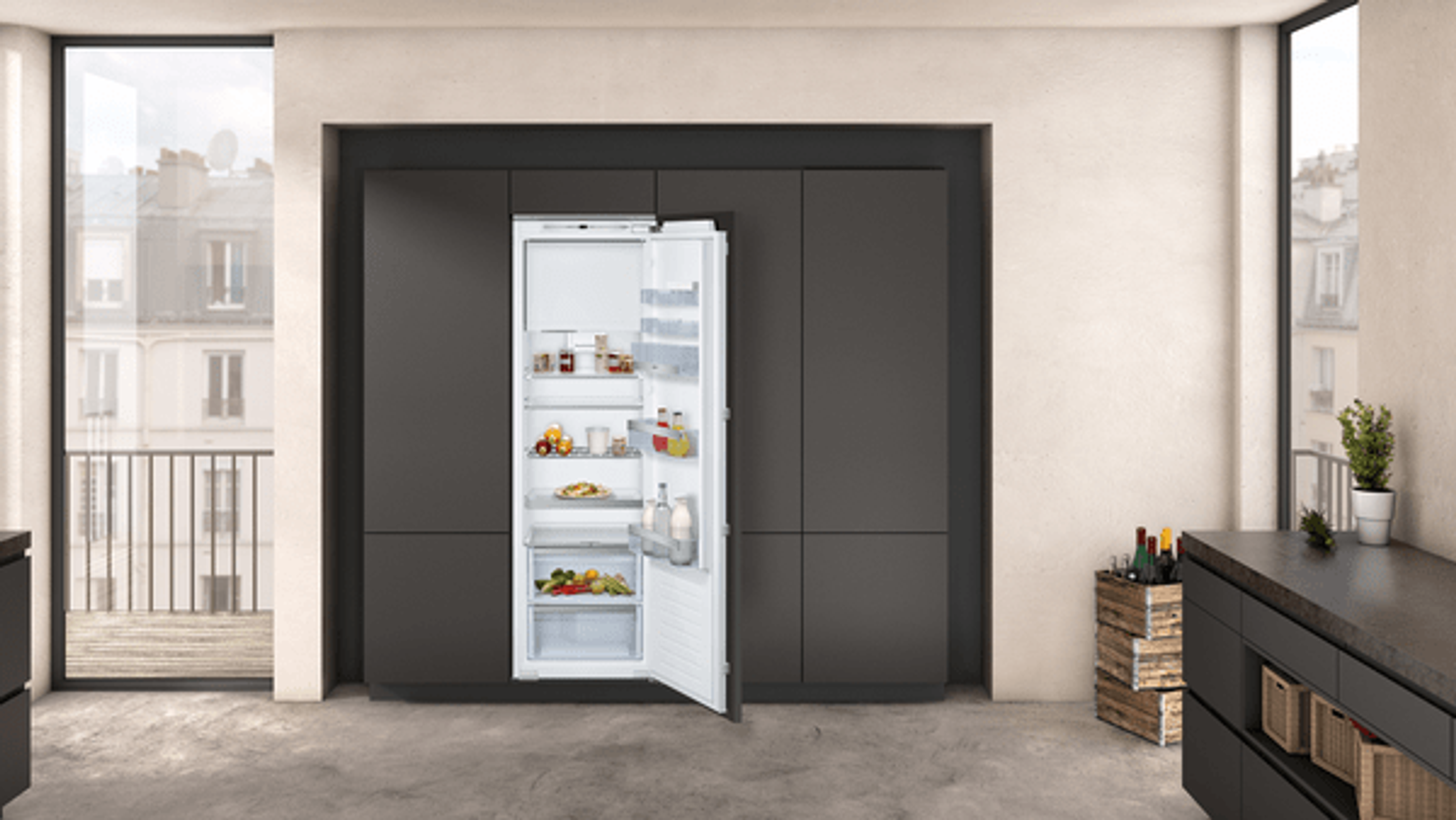 Neff Collection N 70, Einbau-Kühlschrank mit Gefrierfach, 177.5 x 56 cm  KI2826DE0 | A&K 10.000 - Ihr Partner für Haus- und Elektrogeräte