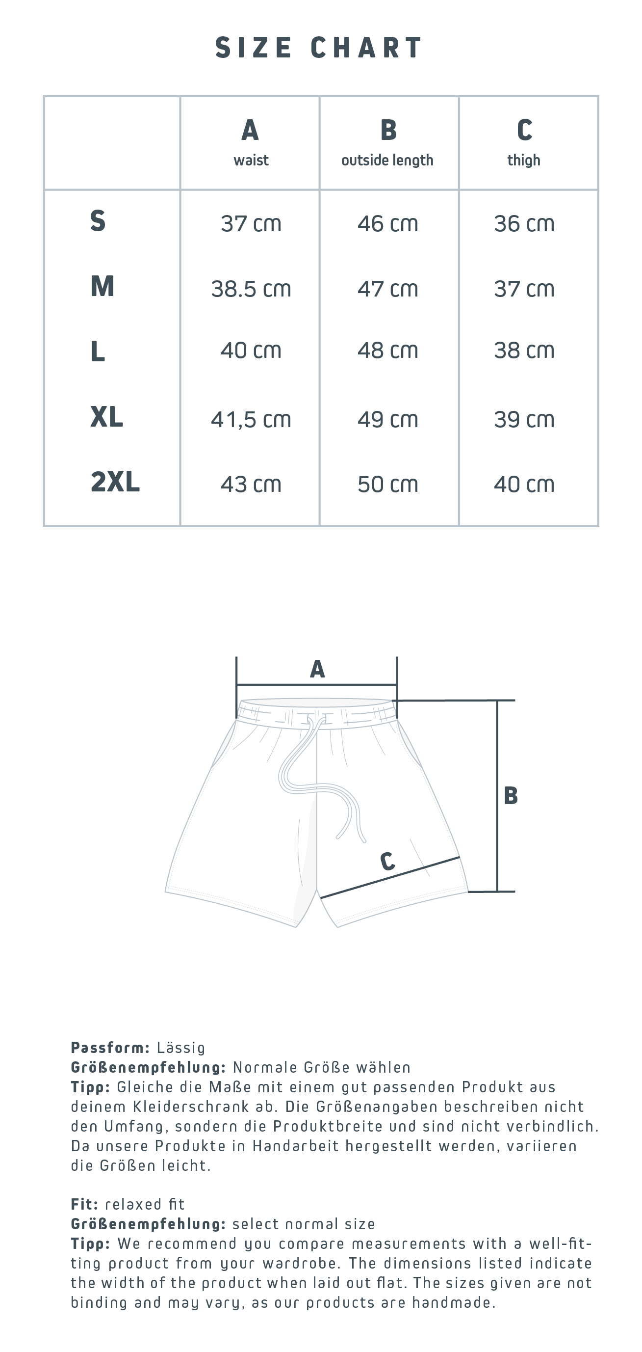 Sizechart