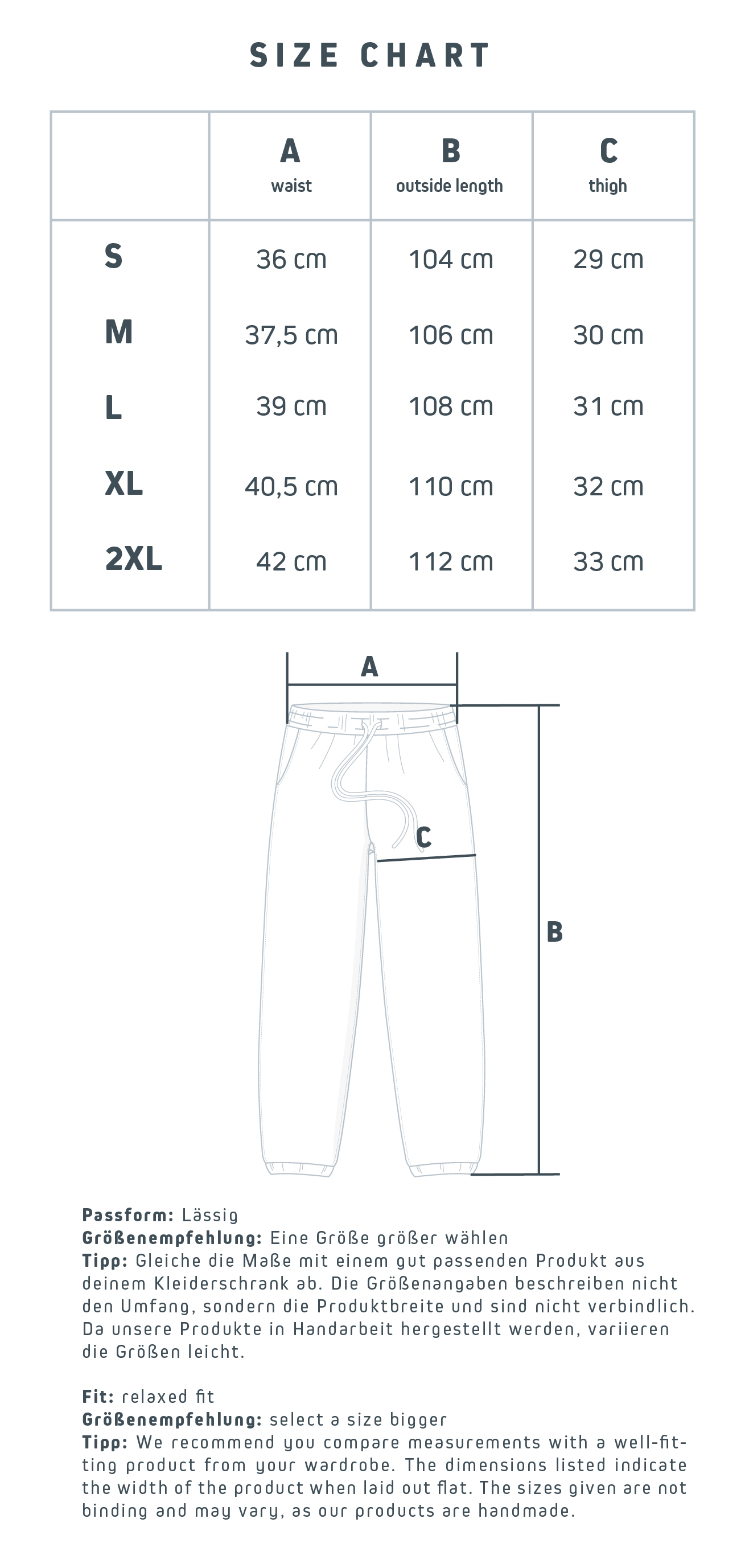 Sizechart