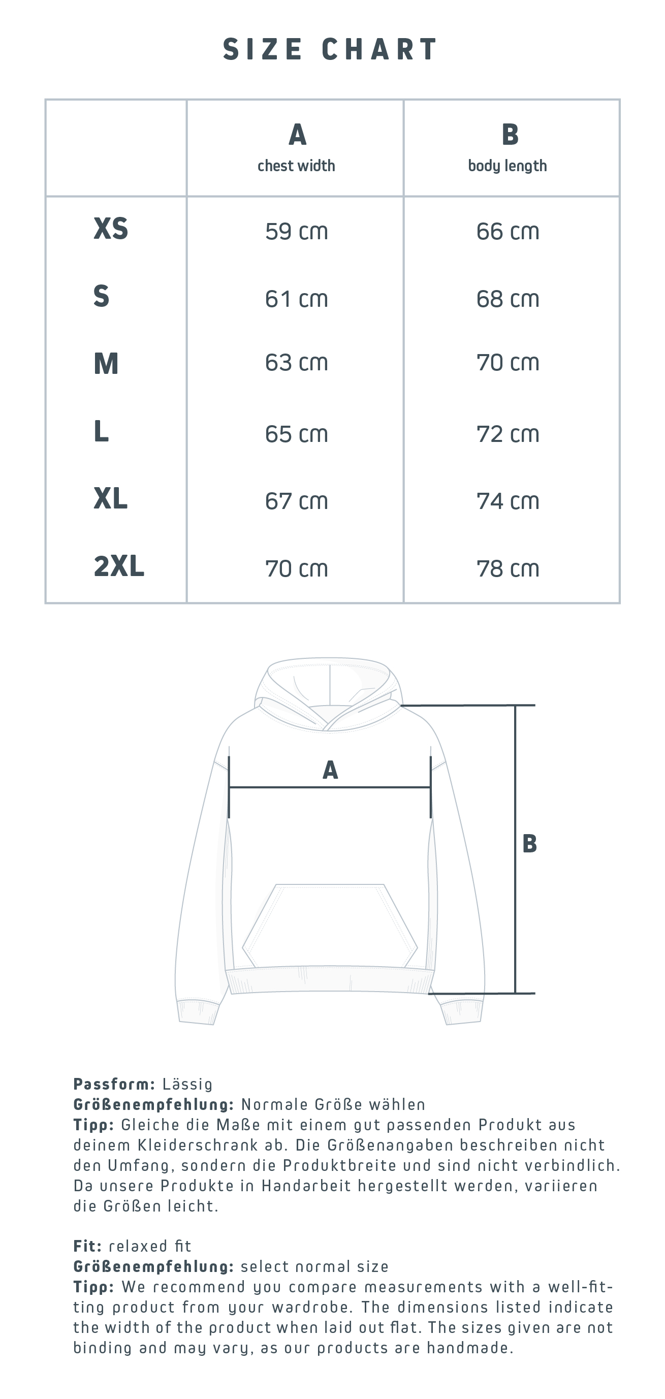 Sizechart