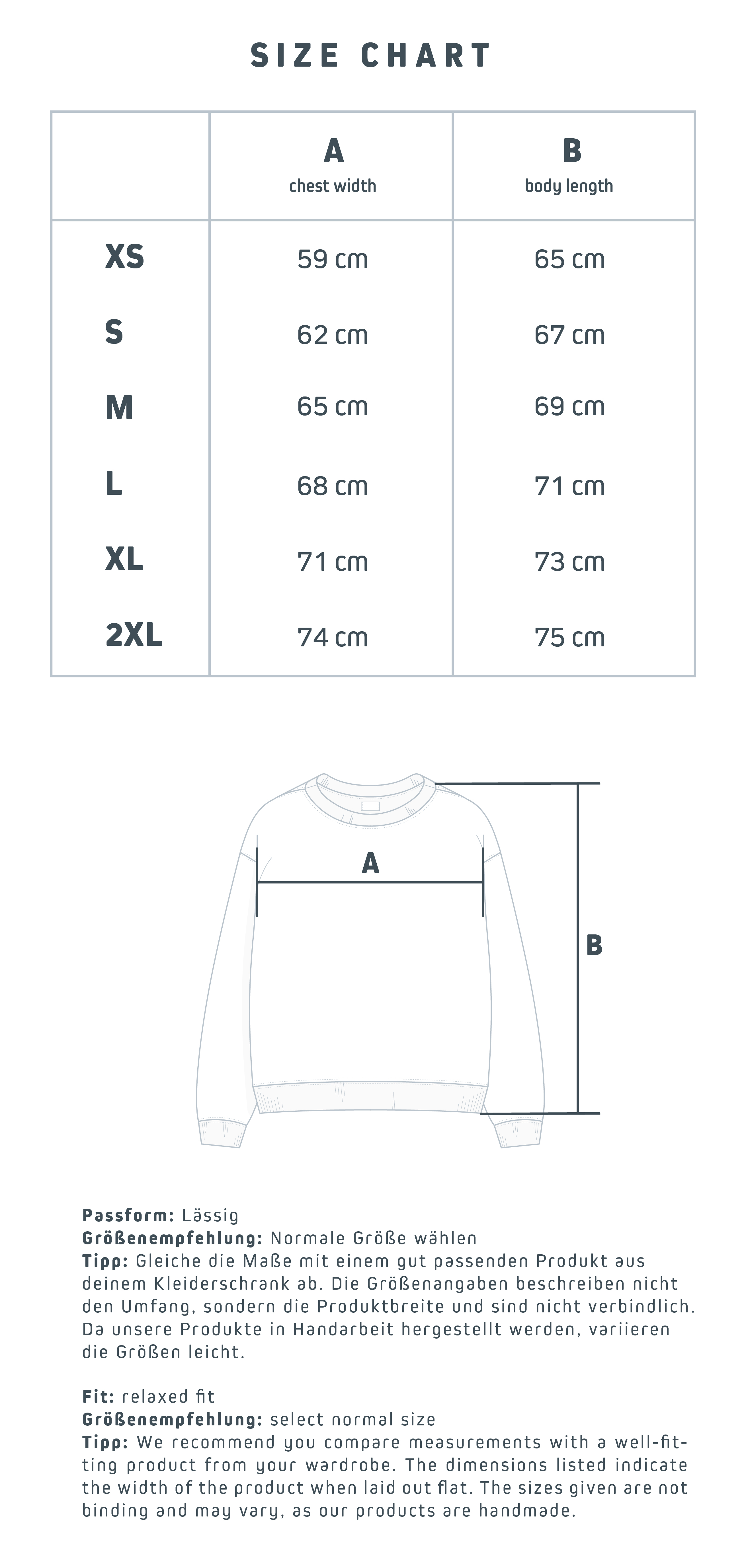 Sizechart