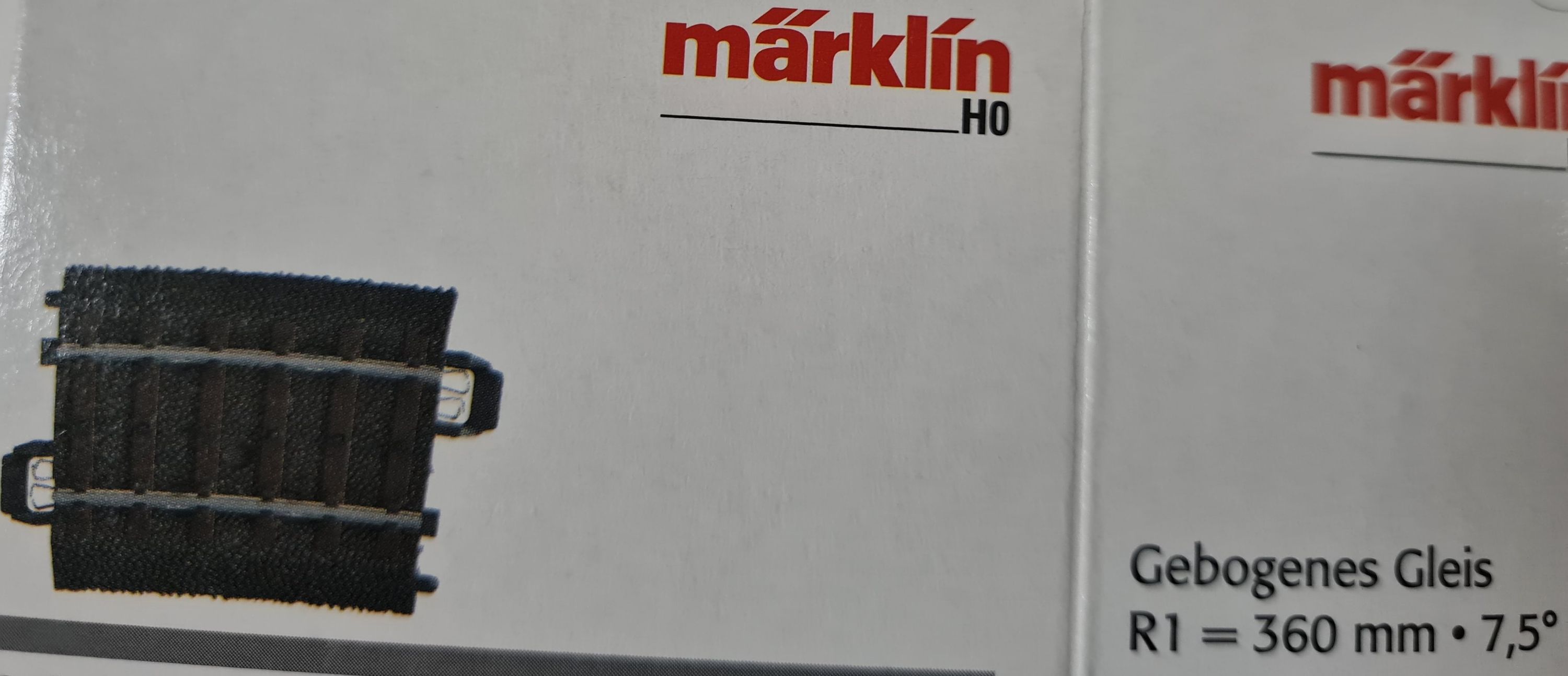 Märklin H0 C-rail 24672 Meegebogen wissel, rechts uitgaand R1 = 360 mm