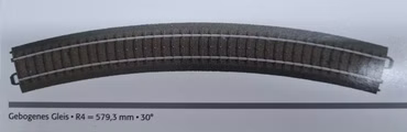 Märklin H0 24430 gebogenes C-Gleis Radius 579,3 MM,30 GR 1 Gleis, C-Gleis: 6 Stück
