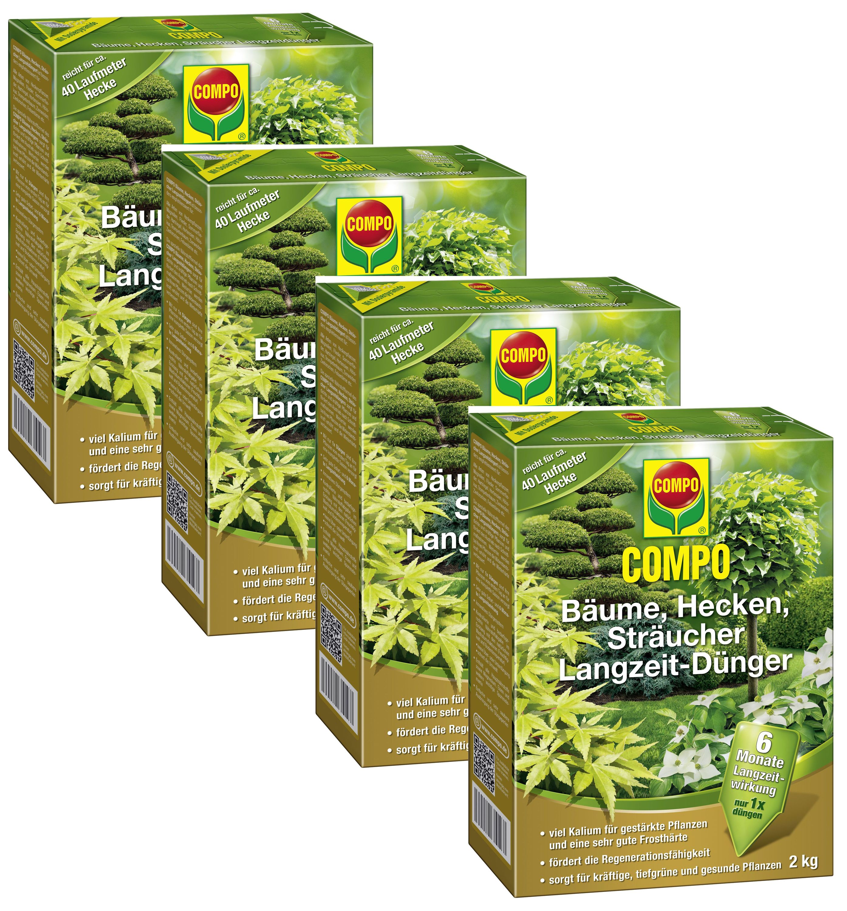 Sparset 4 X Compo Baume Hecken Straucher Langzeit Dunger 2 Kg
