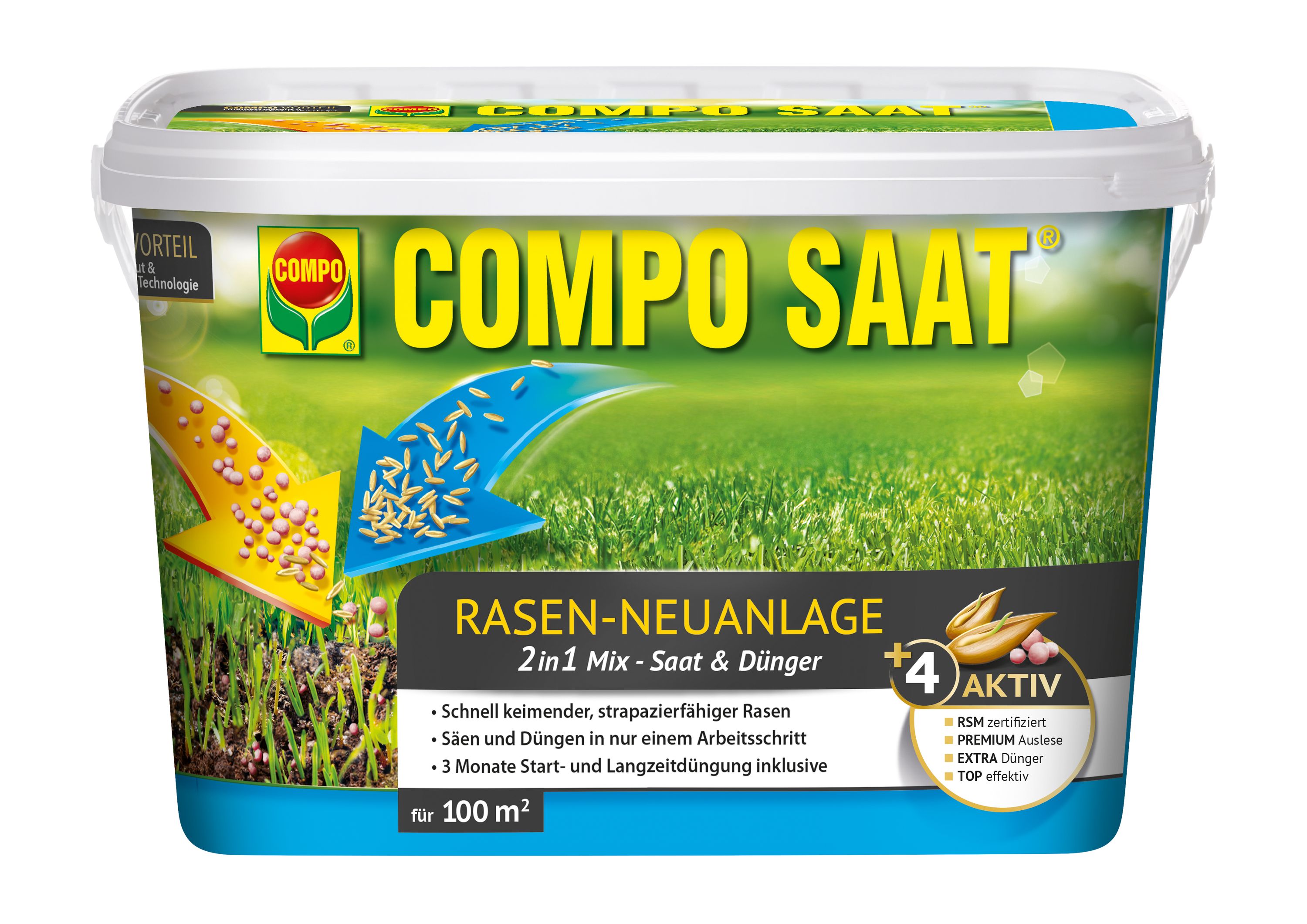 COMPO SAAT Rasen-Neuanlage-Mix, 2,2 kg | Oleandershop