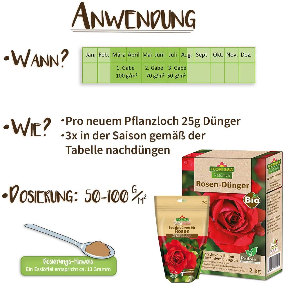 FLORISSA Spezialdnger fr Rosen, 2 kg | Oleandershop