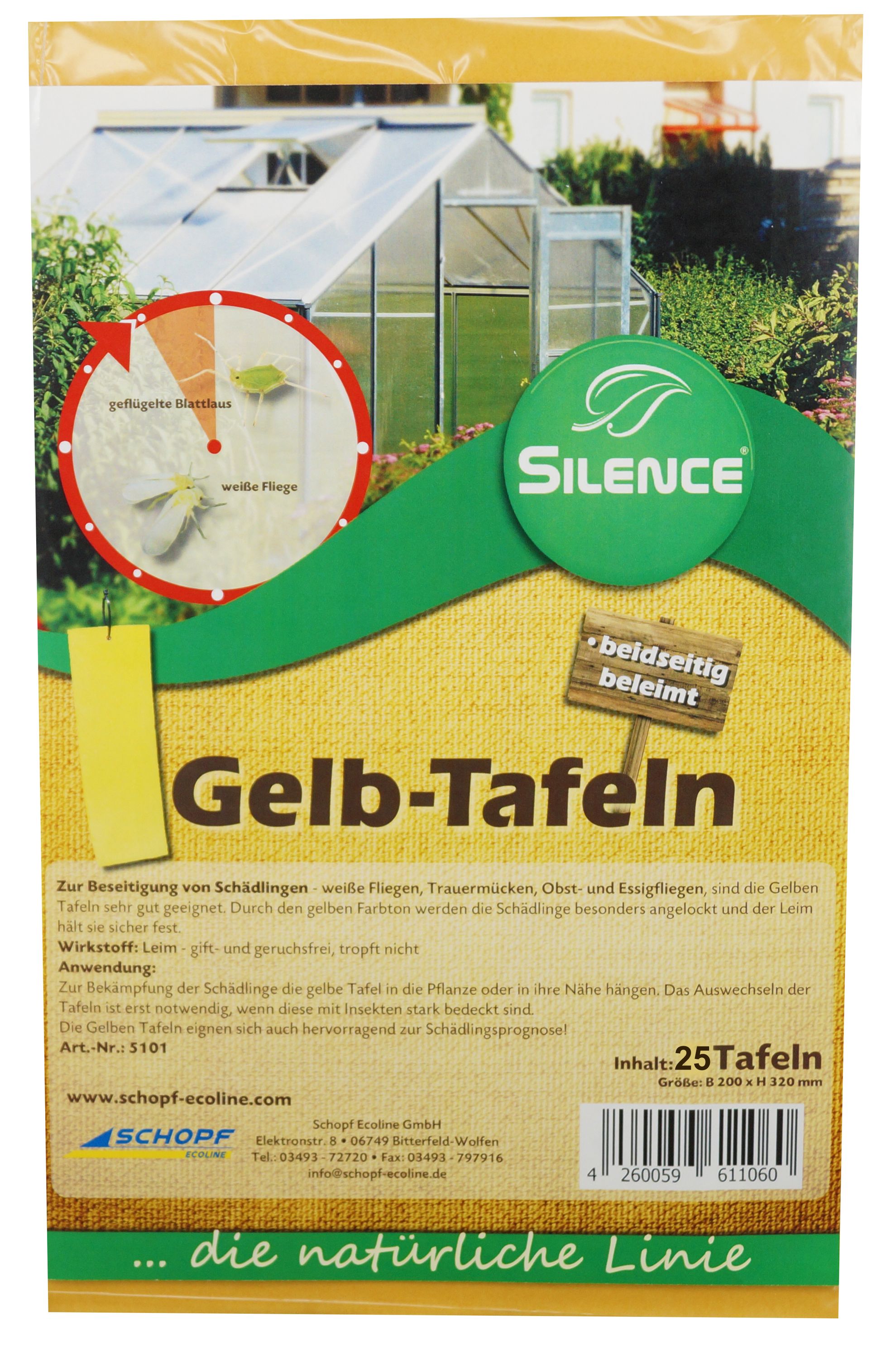 SILENCE Gelbtafeln gro, 25 Stck | Oleandershop