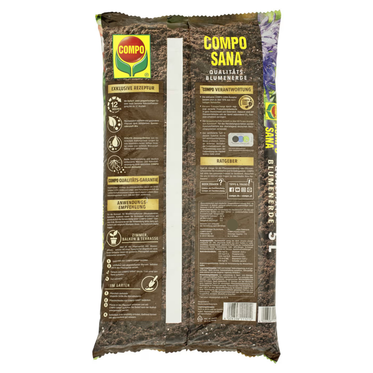 COMPO SANA Qualitts-Blumenerde, 10 Liter | Oleandershop
