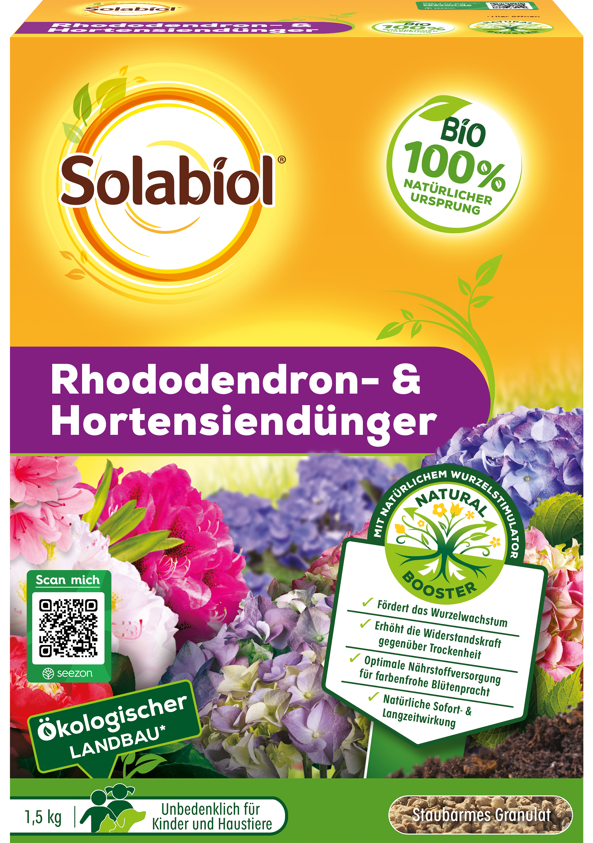 SOLABIOL Rhododendron- & Hortensiendnger, 1,5 kg | Oleandershop