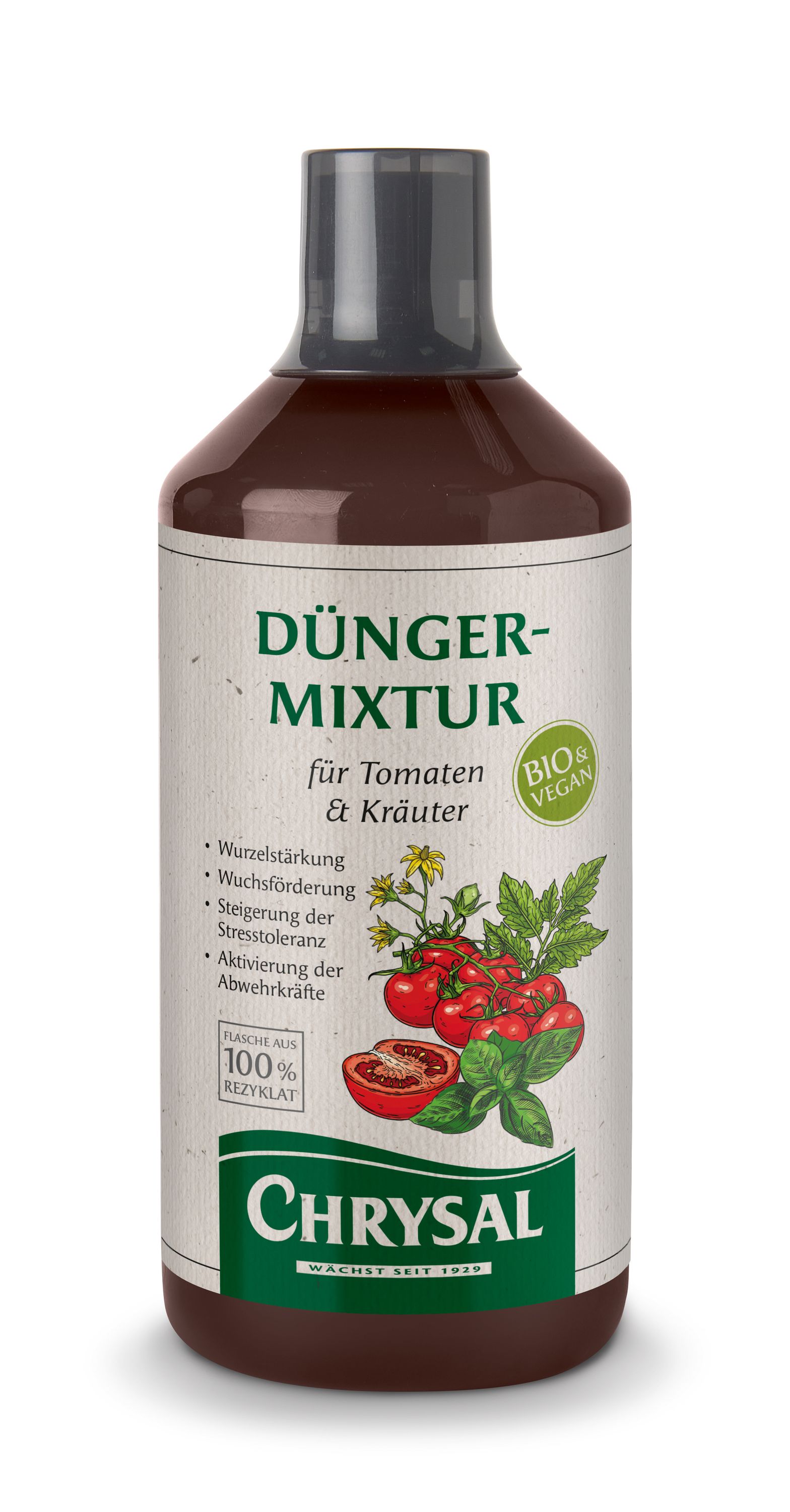 CHRYSAL Bio Dünger Mixtur Tomaten &amp; Kräuter, 1 Liter | Oleandershop