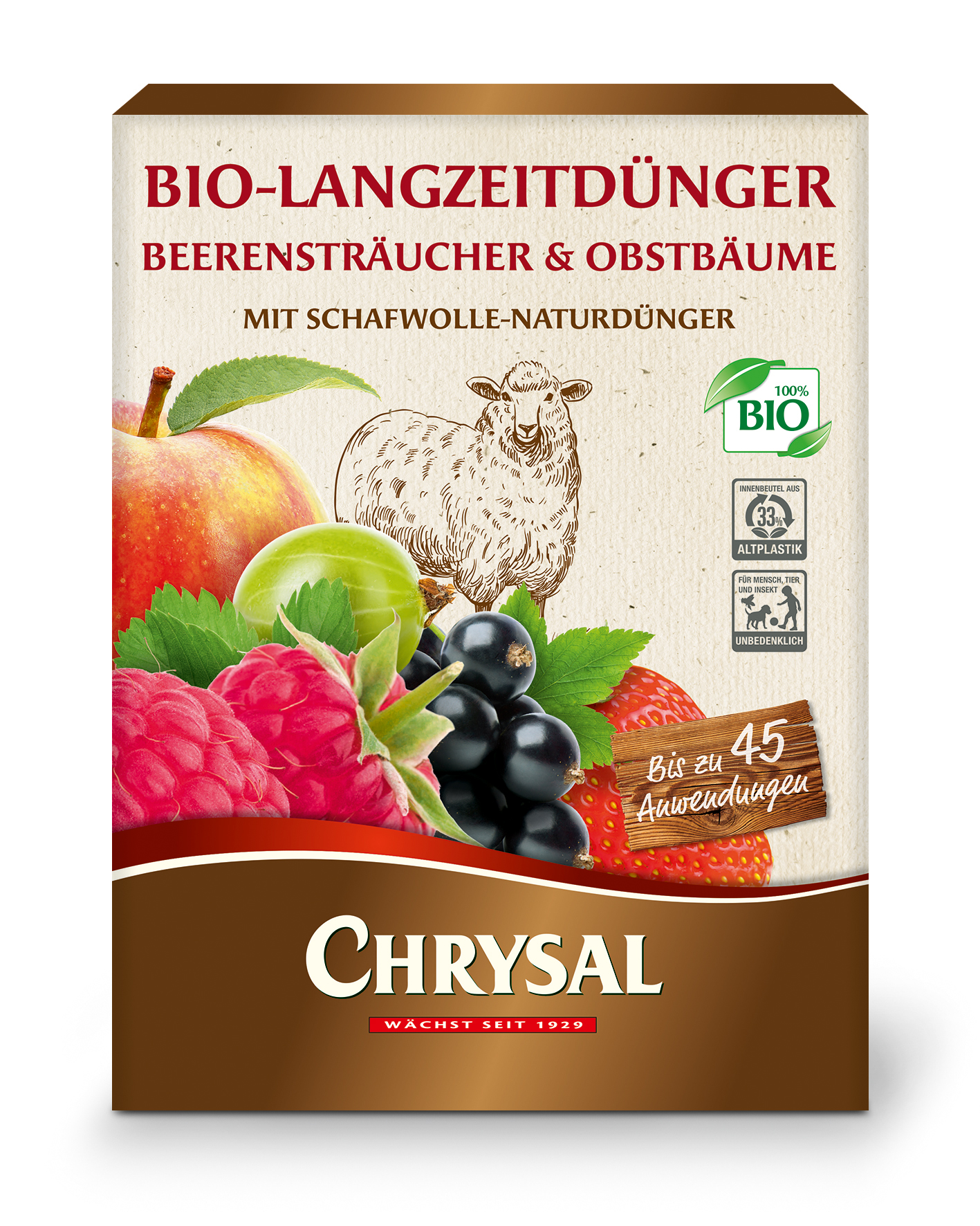 CHRYSAL Bio-Langzeitdnger Beerenstrucher & Obstbume, 700 g | Oleandershop