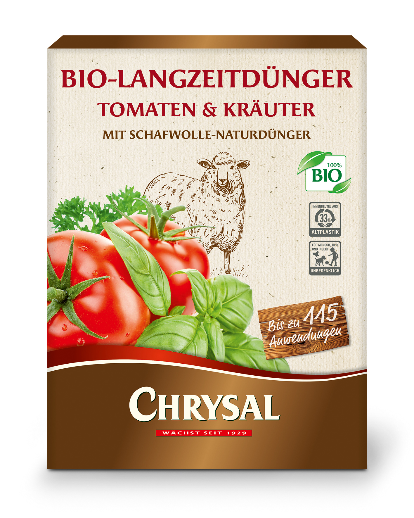 CHRYSAL Bio-Langzeitdnger Tomaten & Kruter, 1,8 kg | Oleandershop