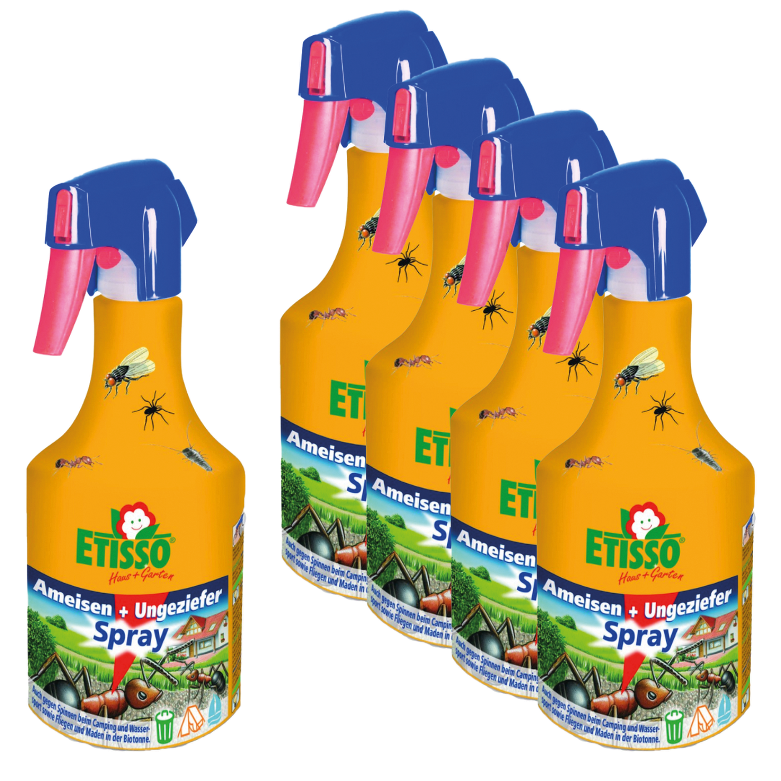 Sparset: 5 x ETISSO Ameisen & Ungeziefer Spray, 500 ml | Oleandershop