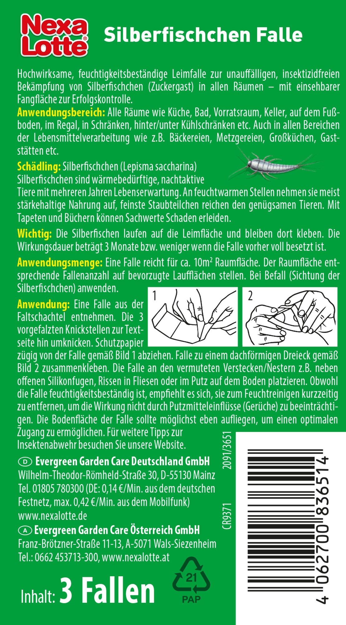 NEXA LOTTE Silberfischchen-Kder, 3 Stck | Oleandershop