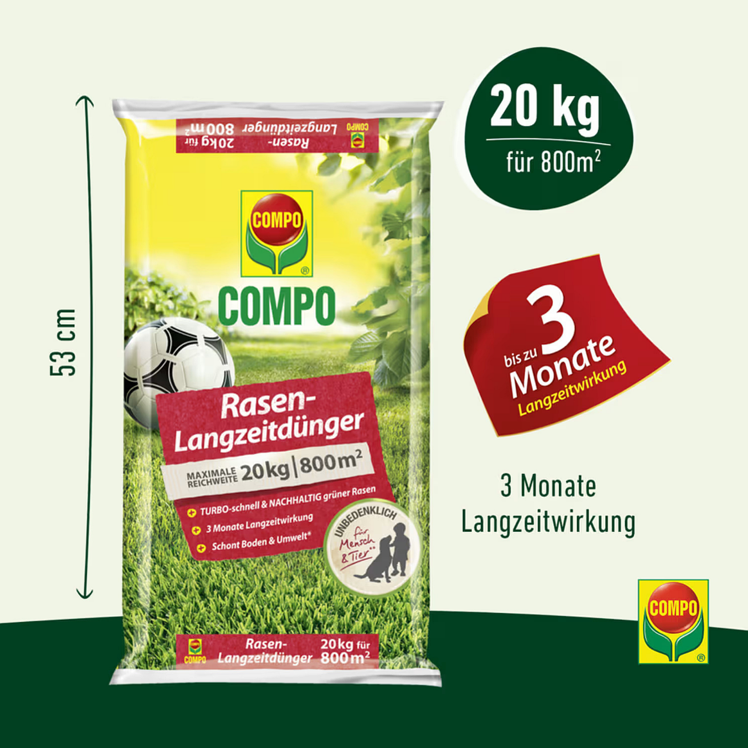 COMPO Rasen-Langzeitdnger, 20 kg | Oleandershop