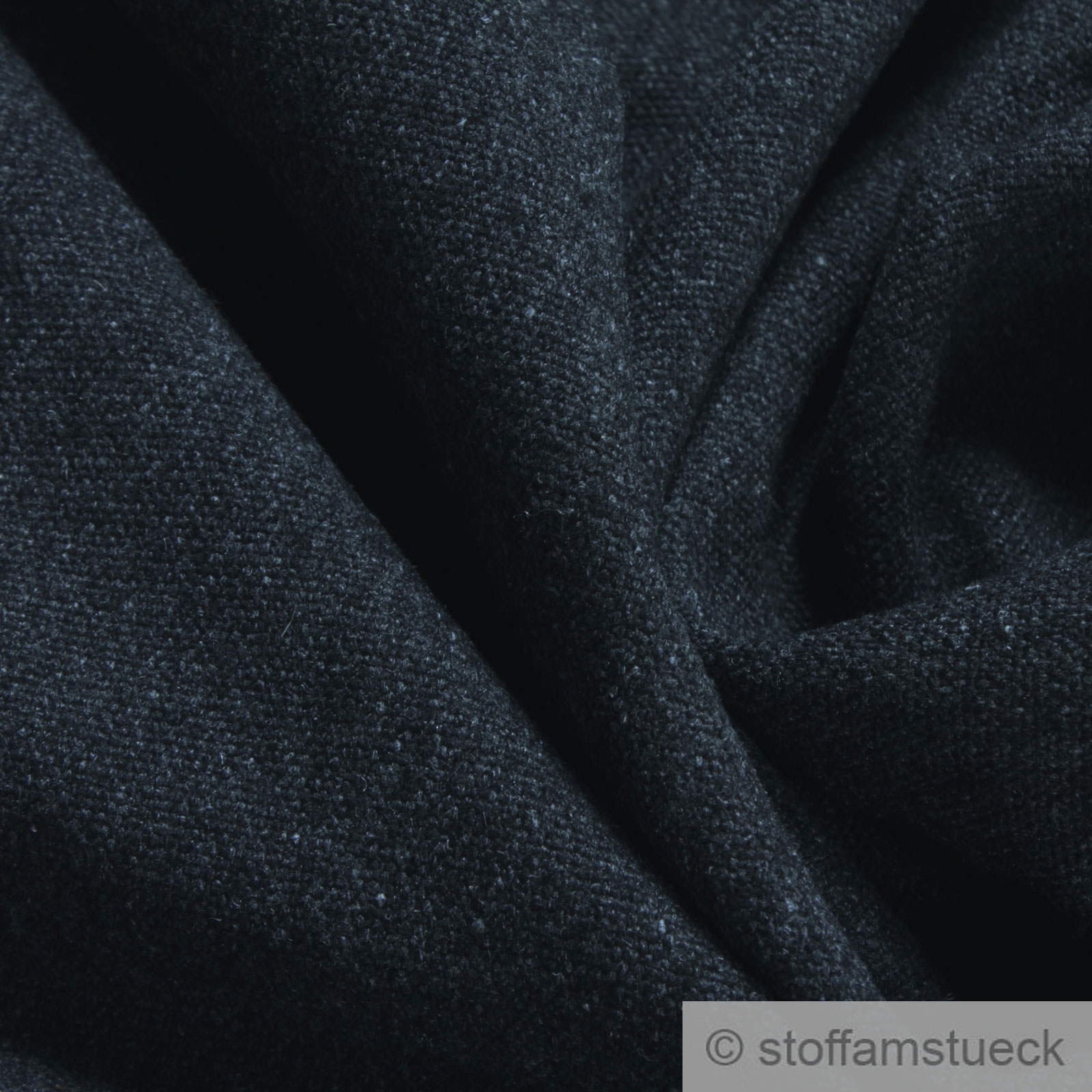 Polsterstoff Baumwollstoff Anthrazit Baumwolle Polyester Rips