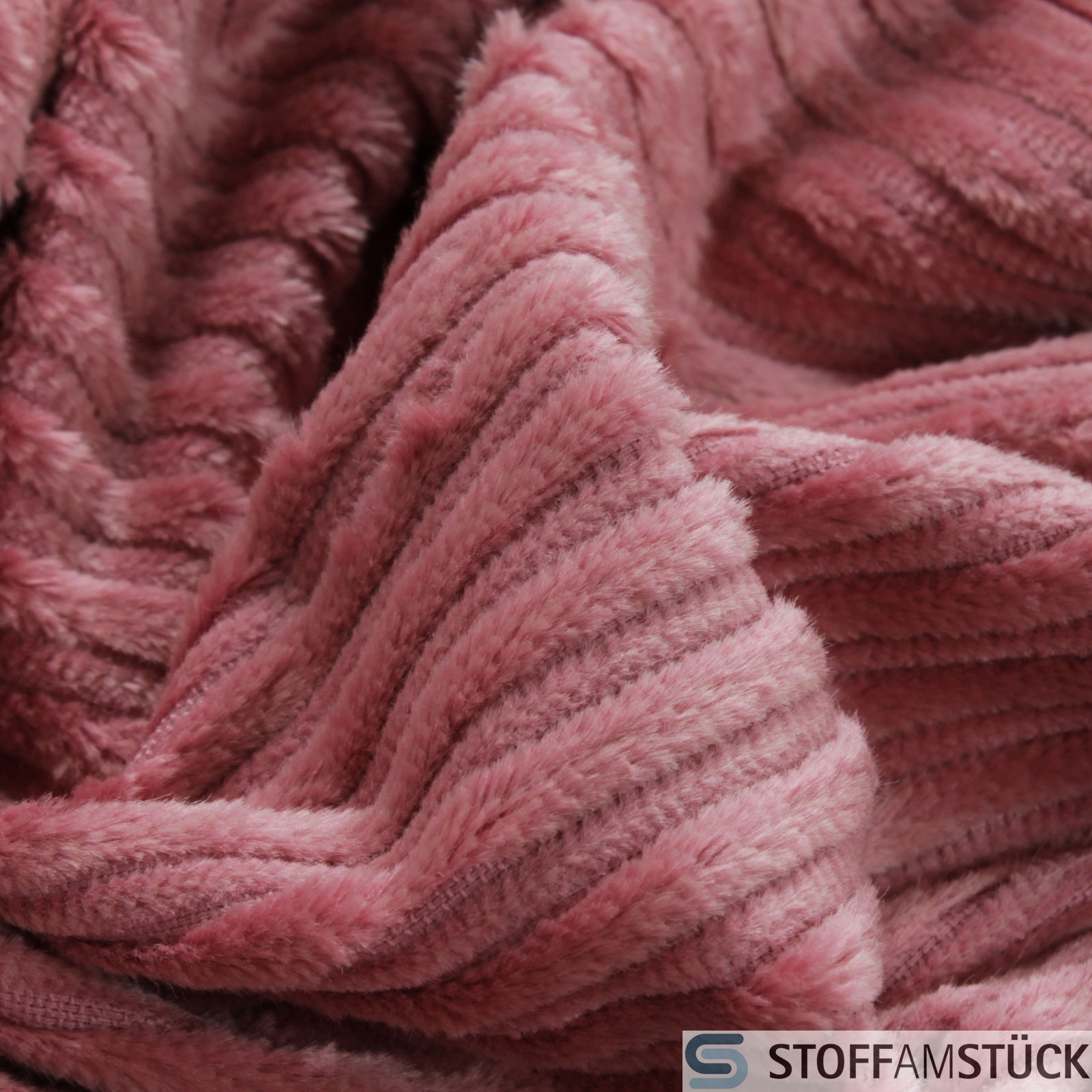 Baumwolle Breitcord altrosa Stoff am Stück