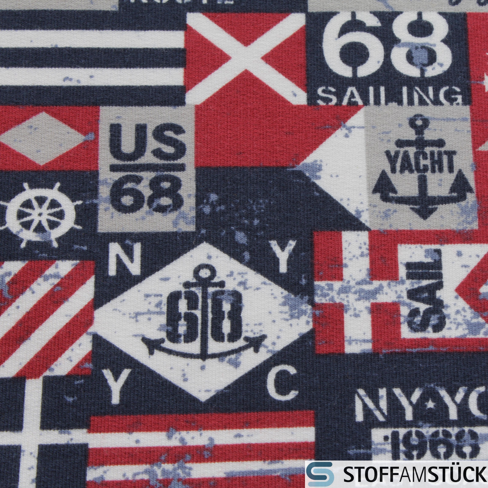 Baumwolle Elastan French Terry USA Ostküste Stoff am Stück