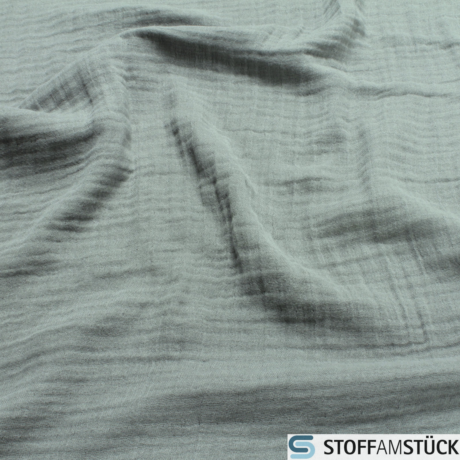 Bambus / Baumwolle Winter Musselin hellgrau Triple Gauze | Stoff am Stck