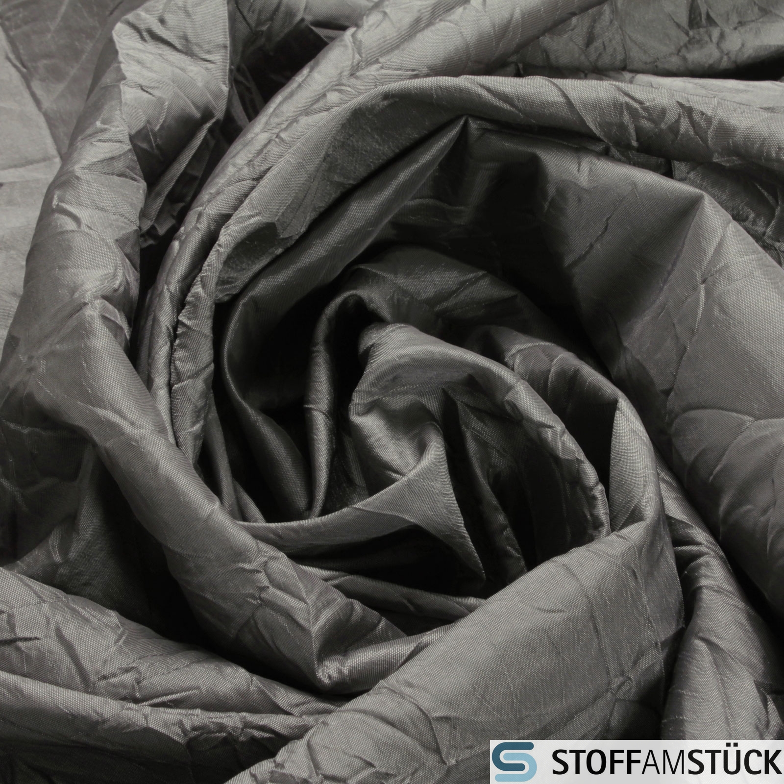 Polyester Crash Kleidertaft grau Stoff am Stück - Main Image