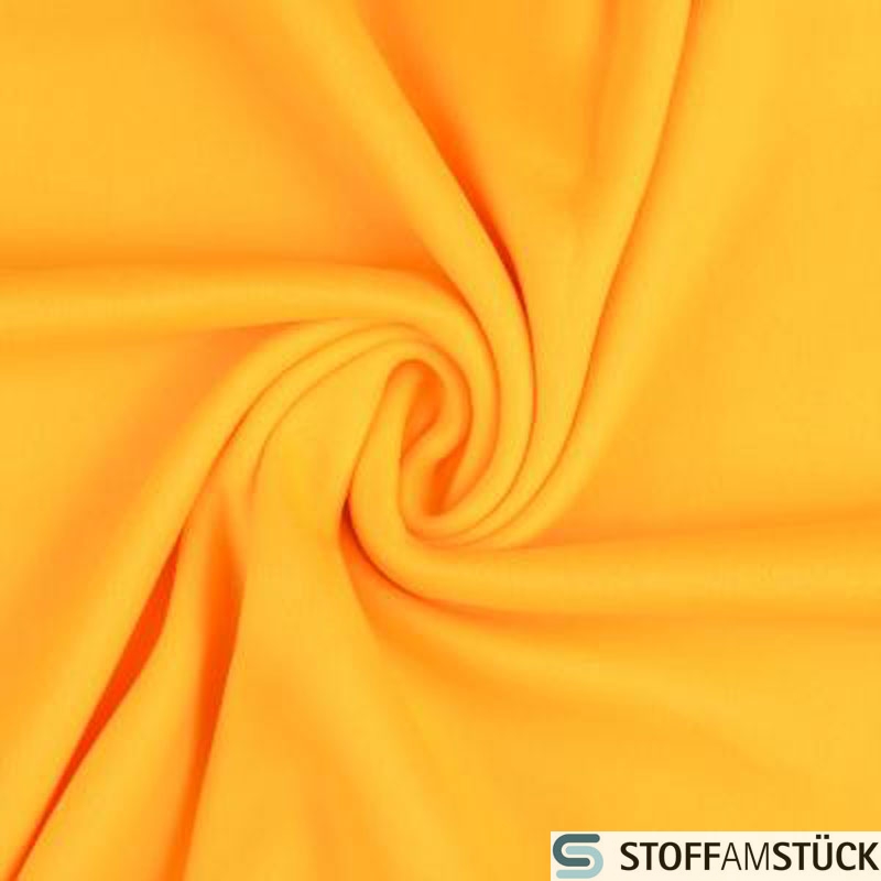 Polyester Fleece gelb Stoff am Stück