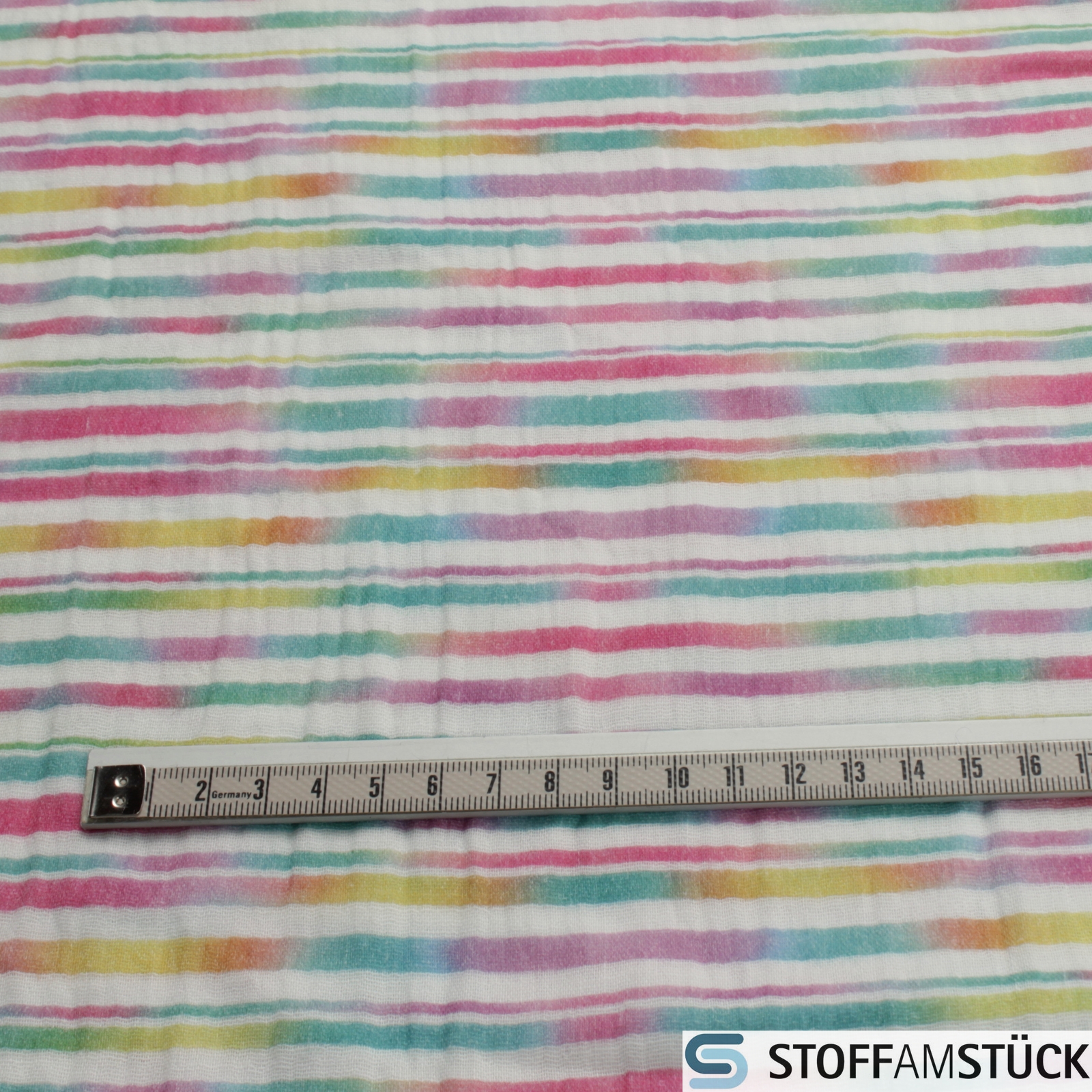 Meterware Jersey Blockstreifen Bunt Blockstreifen Stoff Streifen