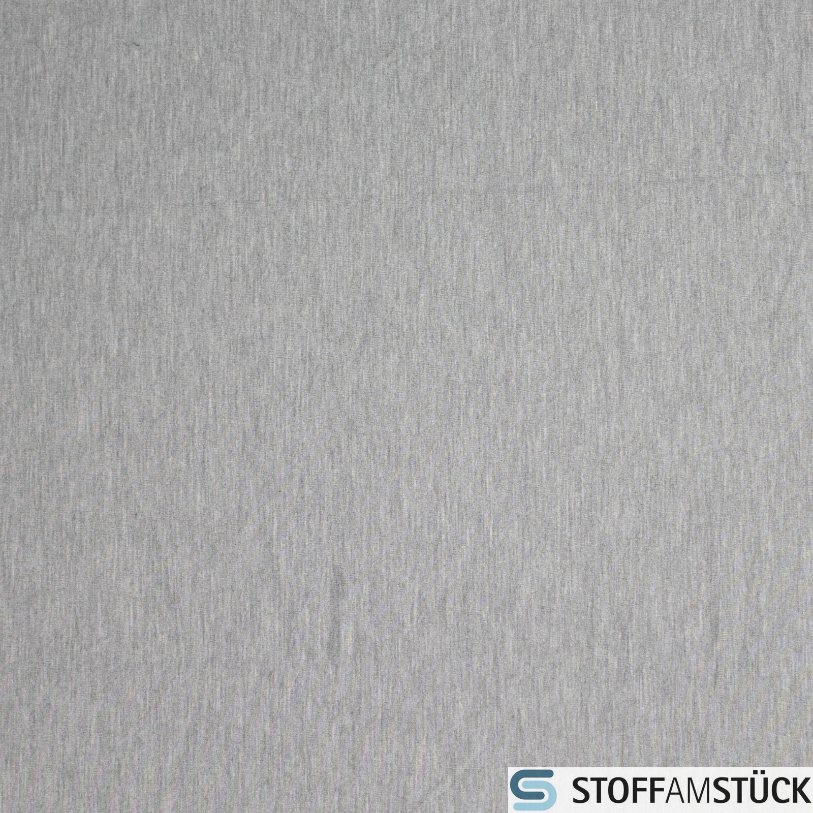 Bambus / Elastan French Terry hellgrau meliert | Stoff am Stck