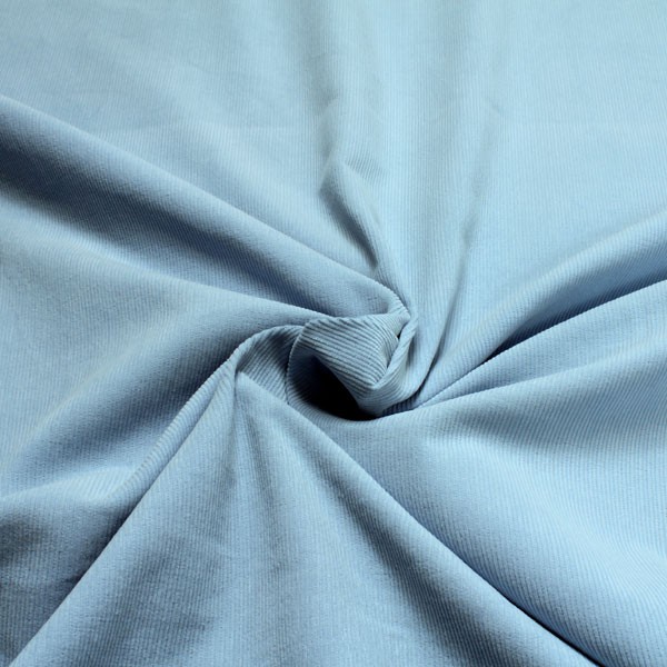 Stoff Baumwolle Cord hellblau Baumwollstoff Babycord Feincord