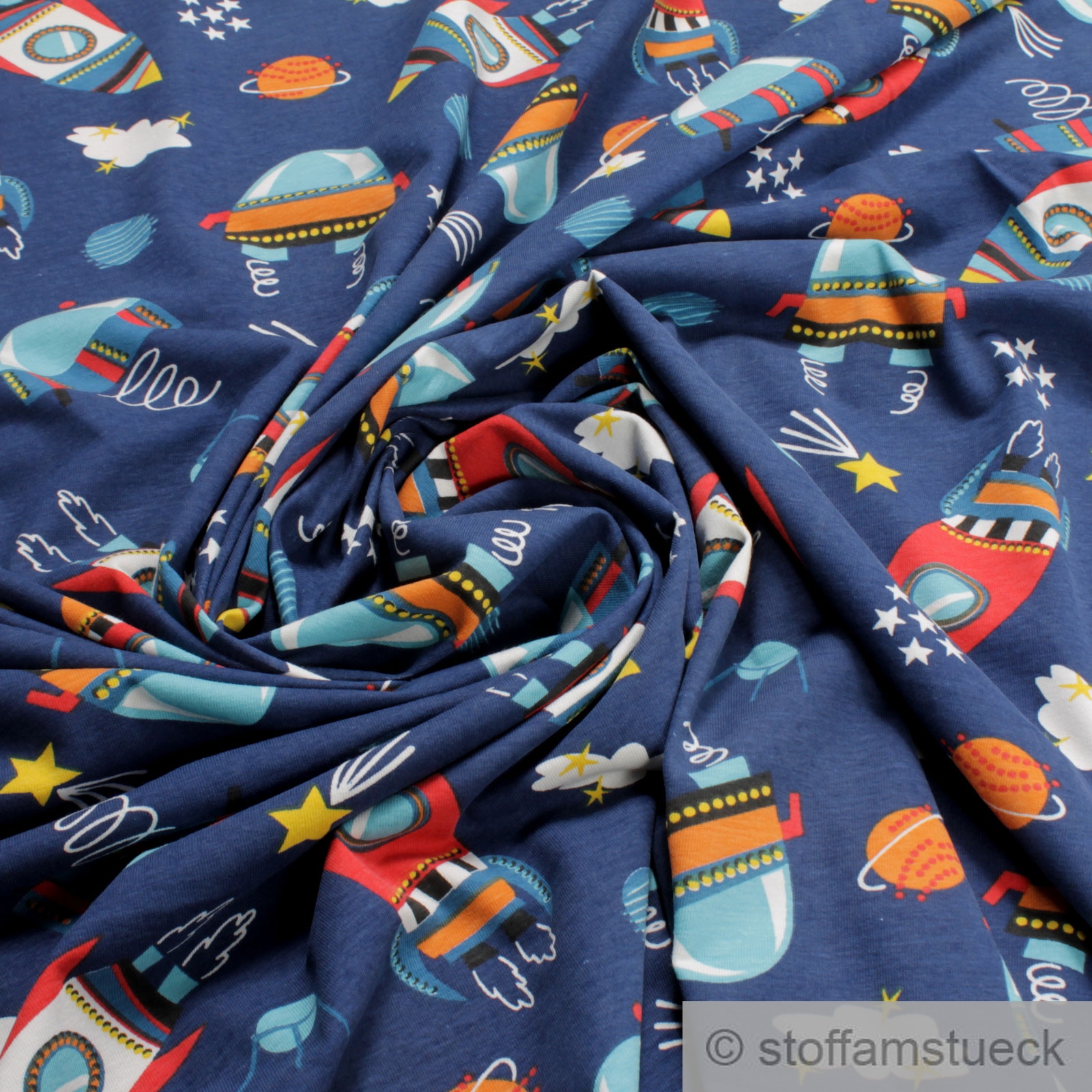 Single Jersey Stoff Baumwolle Faultier Jersey Mit Faultier Am Ast Zweige  Grau Und Blau 50 X 150 Cm Nähen