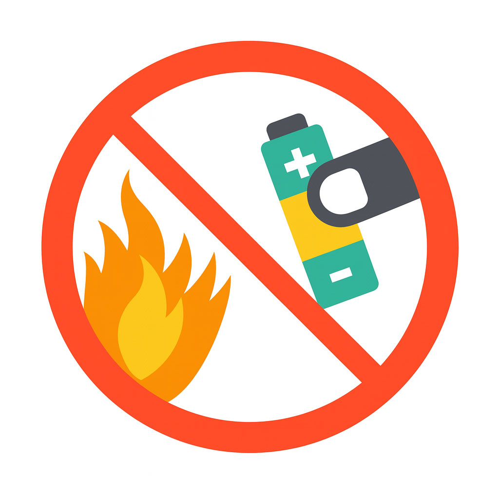 Nicht ins Feuer werfen