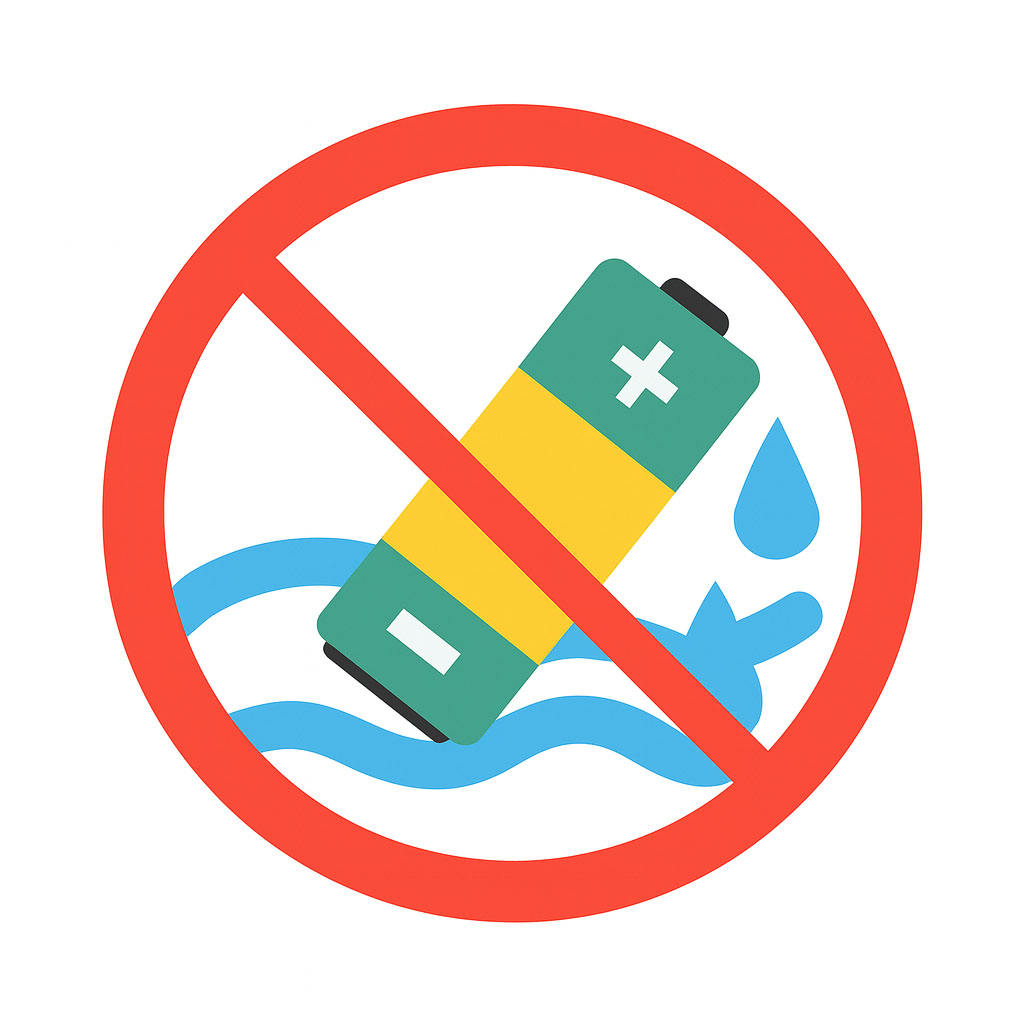 Nicht ins Wasser werfen