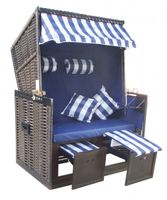 Solax-Sunshine Strandkorb Juist o. Amrum, dunkles Rattan 
