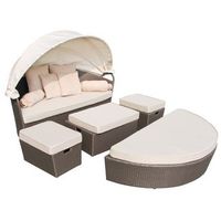 Lounge-Insel St. Tropez, 16-teilig, anthrazit