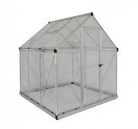 Gewächshaus Harmony 6x6 Alu Silber 185x186cm