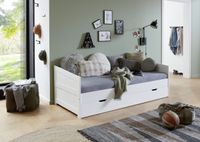 Einzelbett + Bettkasten NINA (inkl. Rollrost) weiß