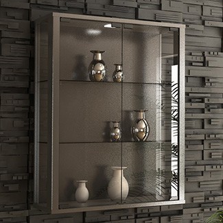 Sammelvitrine Udina ohne Beleuchtung Silber