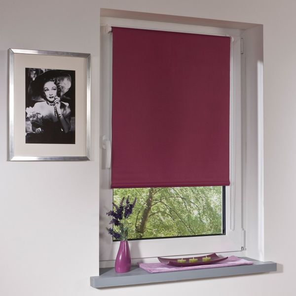 Bella Casa Klemmfix-Rollo, ca. 150 x 45 cm, brombeere