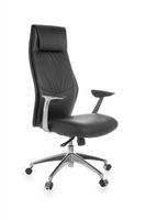 AMSTYLE XXL Chefsessel Echtleder Schwarz