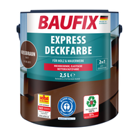 2in1 Express Deckfarbe 2,5 L nussbraun