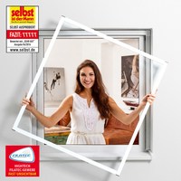 Aluminium Fliegengitterbausatz für Fenster SLIM, 100x120cm weiß