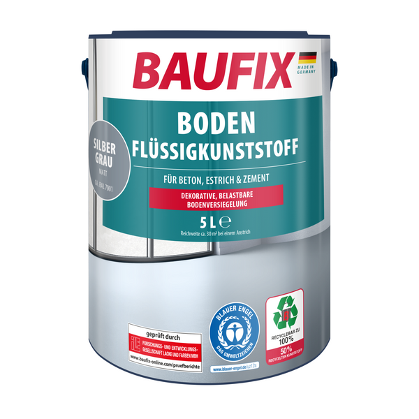Boden-Flüssigkunststoff 5 l, silbergrau