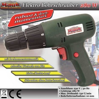 Elektro Bohrschrauber 280 W